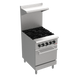 BakeMax BAS24O 24 Inch Restaurant Series Range Gas with 4 Burners 150000 BTU — BakeMax manufacturer photo, wide burner gas range with bakery oven