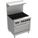 BakeMax BAS36O 36 Inch Gas Range with 6 Burners 30000 BTU Standard Oven — BakeMax manufacturer photo, burner gas range with bakery oven