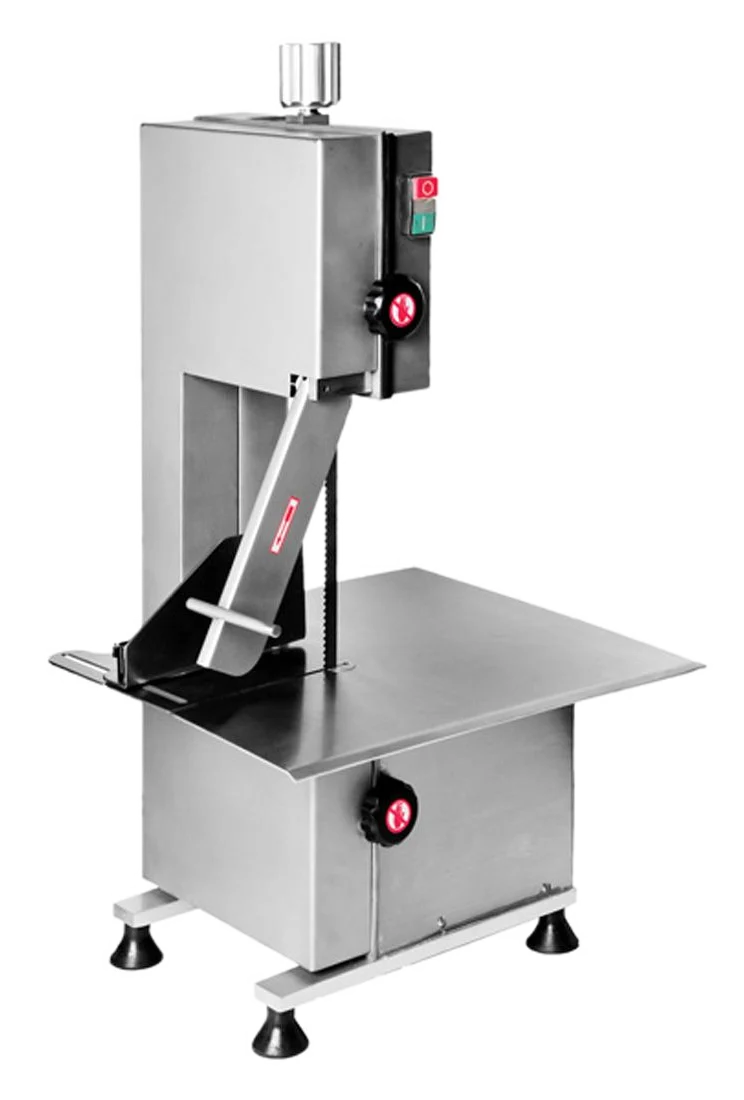 BakeMax BMCBS01 18 Inch Titan Series Electric Bone Saw with 3 Blades — BakeMax manufacturer photo, full view with stand