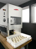 BakeMax BMDD003 28 Inch Dough Divider Automatic 44 Liter Capacity and Scales — BakeMax manufacturer photo, front right view of divider rounder