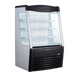 BakeMax BMGG036 36 Inch Refrigerator Merchandiser with LED Lights and Night Curtain — BakeMax manufacturer photo, floor model refrigerated display case