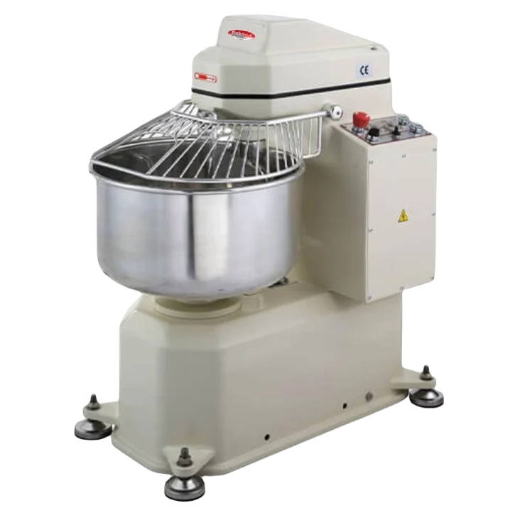 BakeMax BMSM020 20 Kg Electric Spiral Mixer 42 Qt Fixed Bowl Painted Finish — BakeMax manufacturer photo, front angled view of spiral mixer