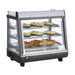 BakeMax BMTSC27 27 Inch Heated Warmer Display Case Countertop Full Service — BakeMax manufacturer photo, case stocked with baked goods