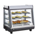 BakeMax BMTSC27 27 Inch Heated Warmer Display Case Countertop Full Service — BakeMax manufacturer photo, case stocked with baked goods