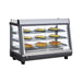 BakeMax BMTSC36 36 Inch Heated Display Case Countertop Full Service Glass — BakeMax manufacturer photo, case stocked with baked goods