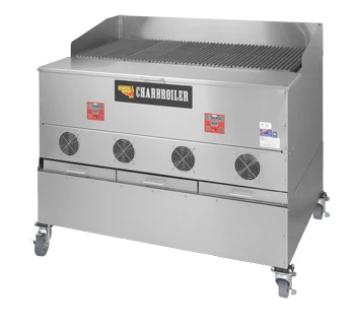 Cookshack CB048 48 inch pellet fired commercial charbroiler with cast iron grates