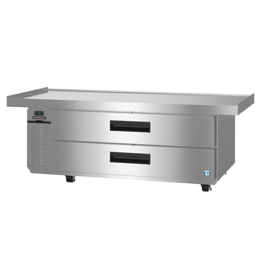 Hoshizaki CF72B-L 72 inch Steelheart chef base freezer, left side view