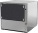 Ice-O-Matic CIM0520HT90 modular ice machine head, Elevation Series half cube, rear left angle view
