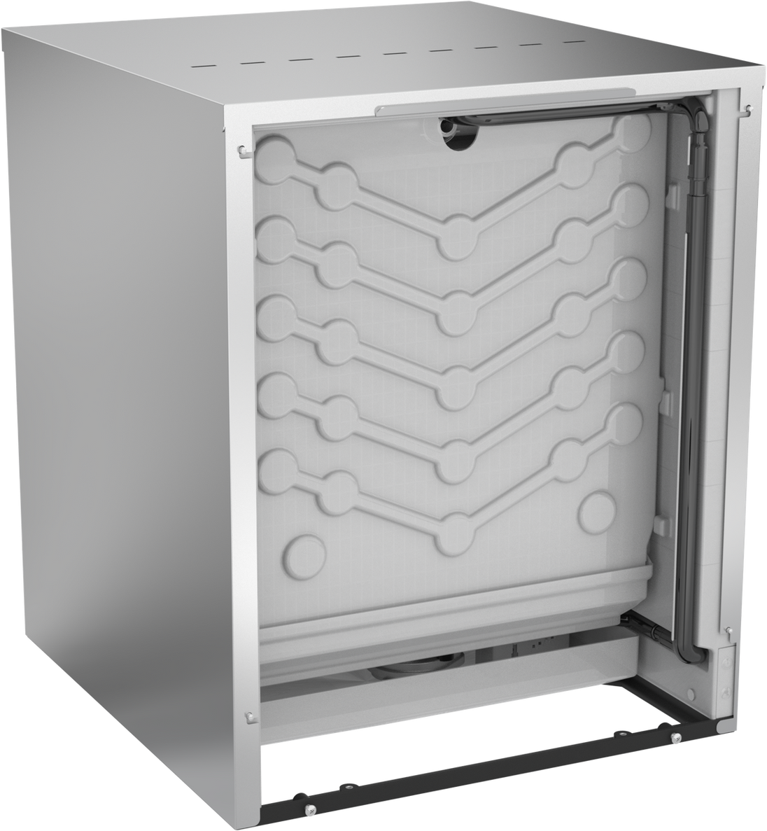 Ice-O-Matic CIM0826FR49 modular ice machine head, Elevation Series full cube, interior view