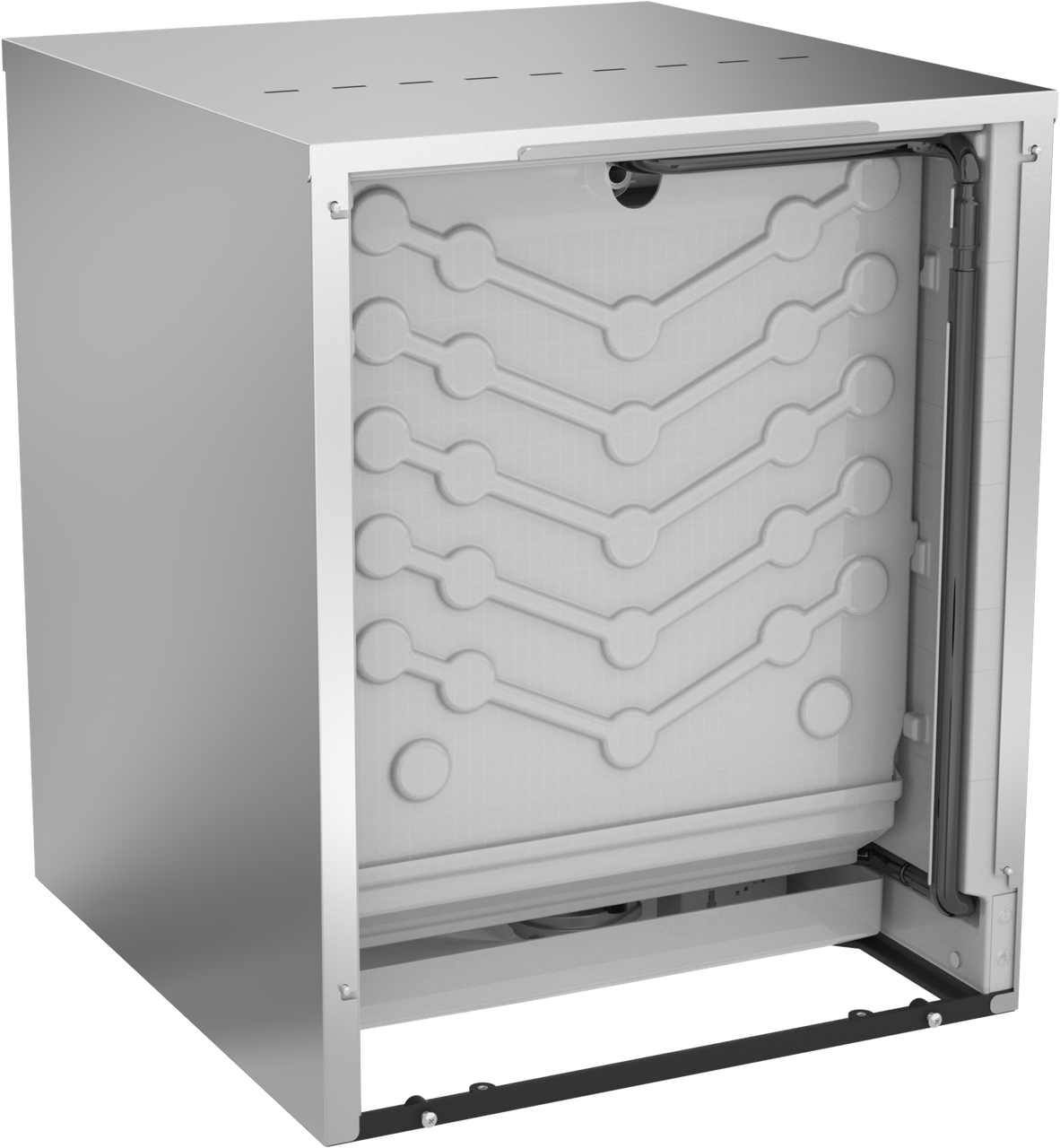 Ice-O-Matic CIM0826FR49 modular ice machine head, Elevation Series full cube, interior view