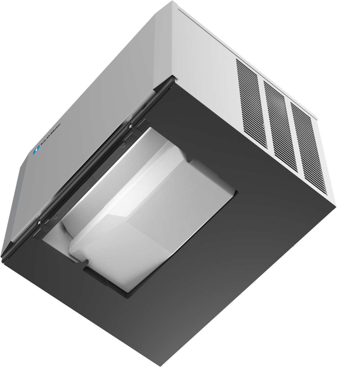 Ice-O-Matic CIM0530HA90 modular ice machine head, Elevation Series half cube, bottom view alternate