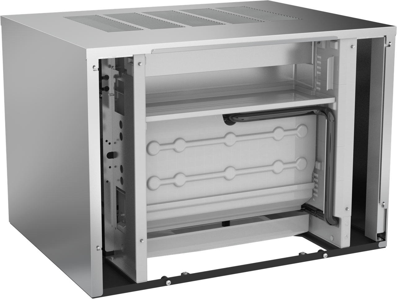 Ice-O-Matic CIM0530HA90 modular ice machine head, Elevation Series half cube, interior view