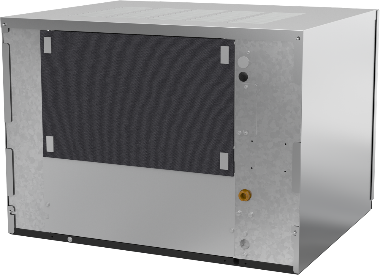 Ice-O-Matic CIM0530HA90 modular ice machine head, Elevation Series half cube, rear left angle view