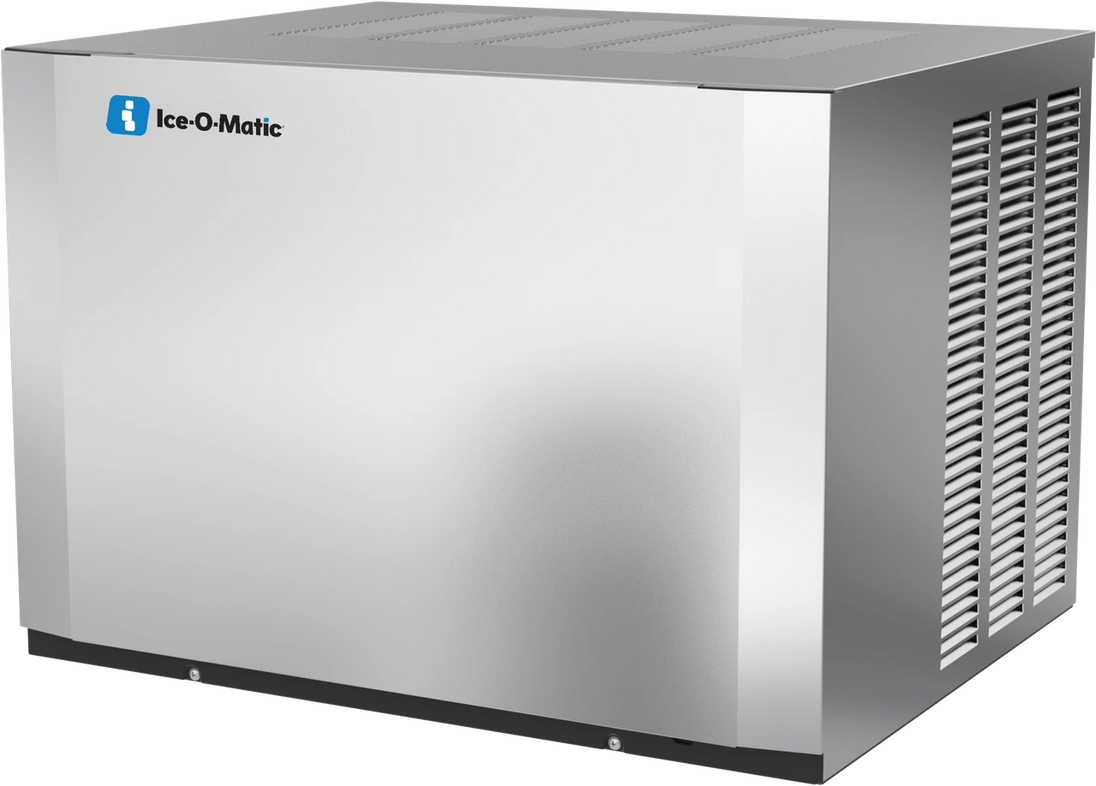 Ice-O-Matic CIM0430HA90 modular ice machine head, Elevation Series half cube, right angle view