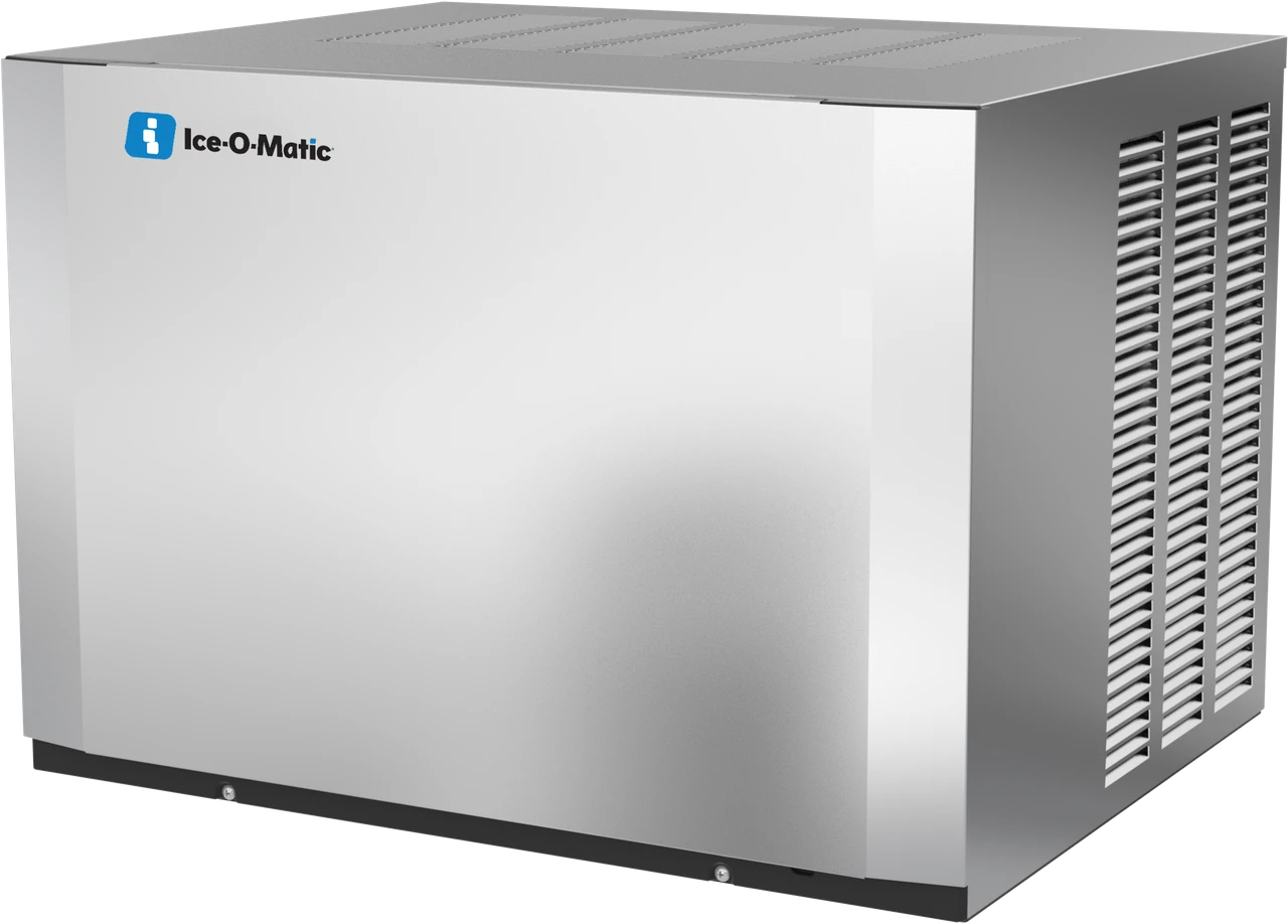 Ice-O-Matic CIM0430HA90 modular ice machine head, Elevation Series half cube, right angle view