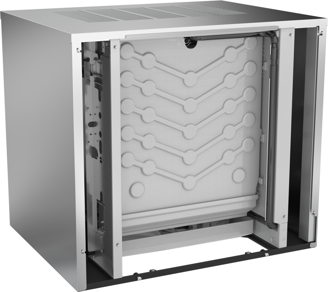 Ice-O-Matic CIM1136FA90 modular ice machine head, Elevation Series full cube, interior view