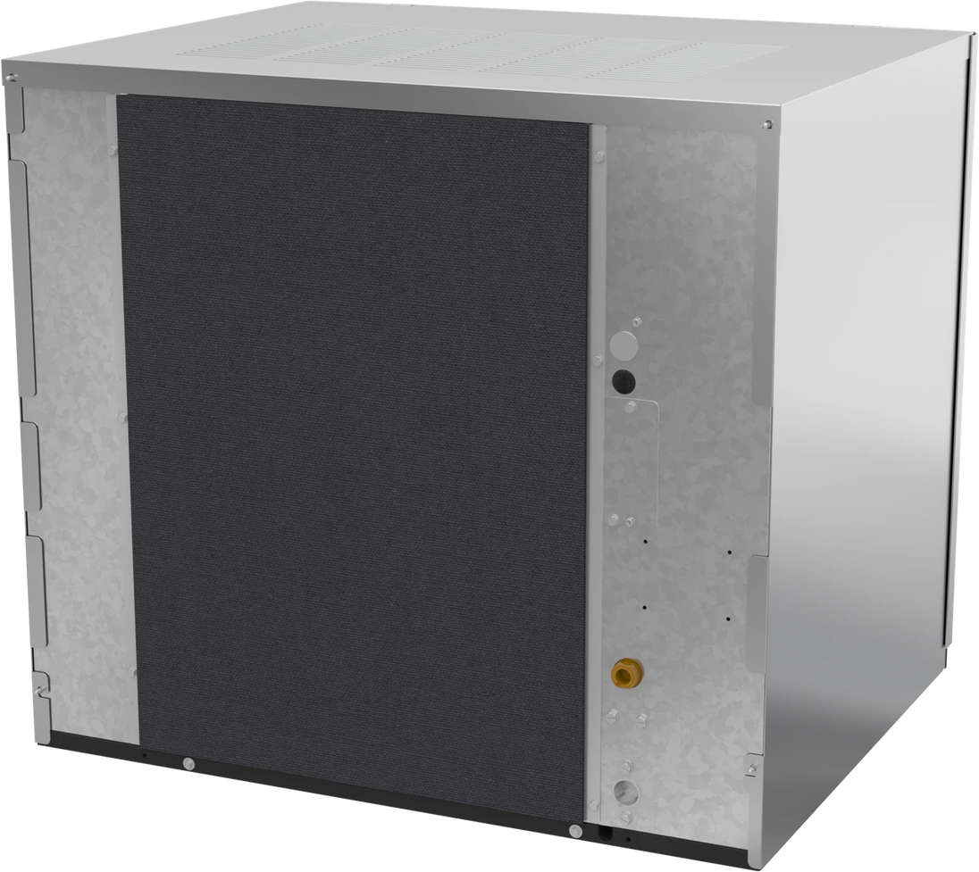 Ice-O-Matic CIM1136HA90 modular ice machine head, Elevation Series half cube, rear left view