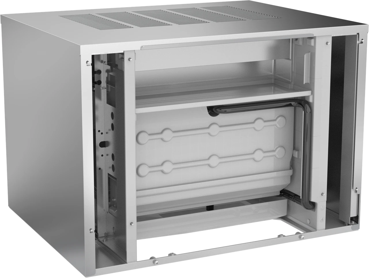 Ice-O-Matic CIM0530HT90 modular ice machine head, Elevation Series half cube, interior view