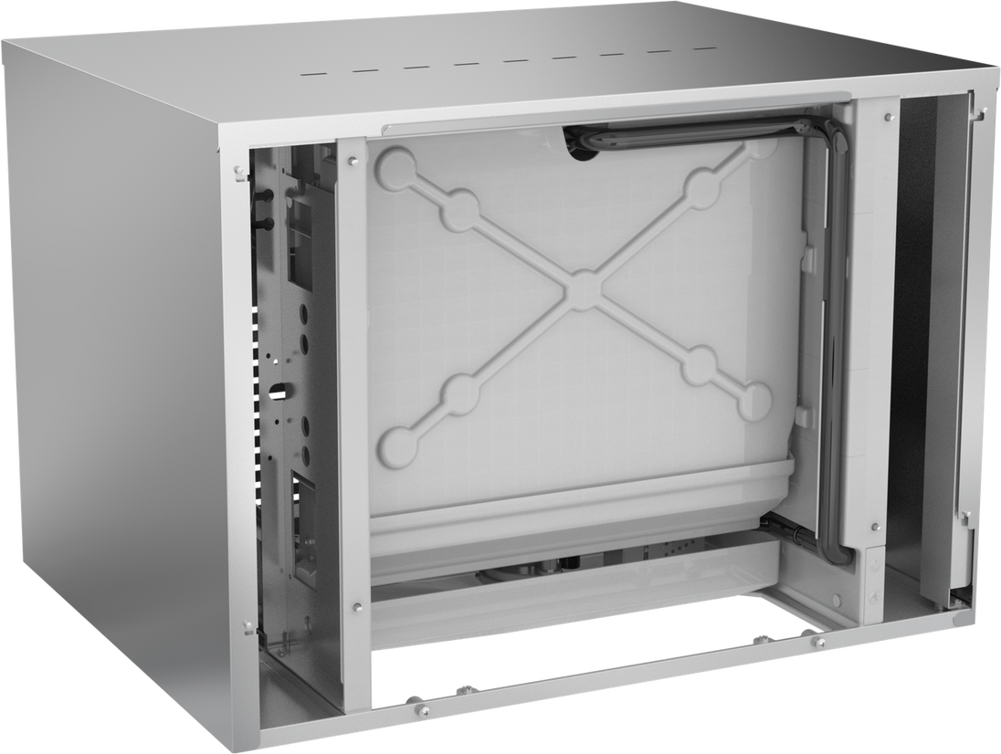 Ice-O-Matic CIM0636HR49 modular ice machine head, Elevation Series half cube, interior view