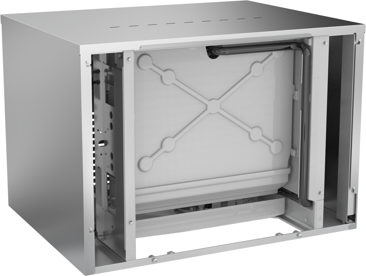 Ice-O-Matic CIM0636HR49 modular ice machine head, Elevation Series half cube, interior view