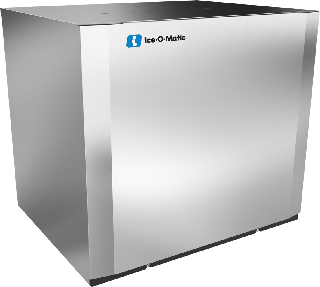 Ice-O-Matic CIM1136HR49 modular ice machine head, Elevation Series half cube, front angle view