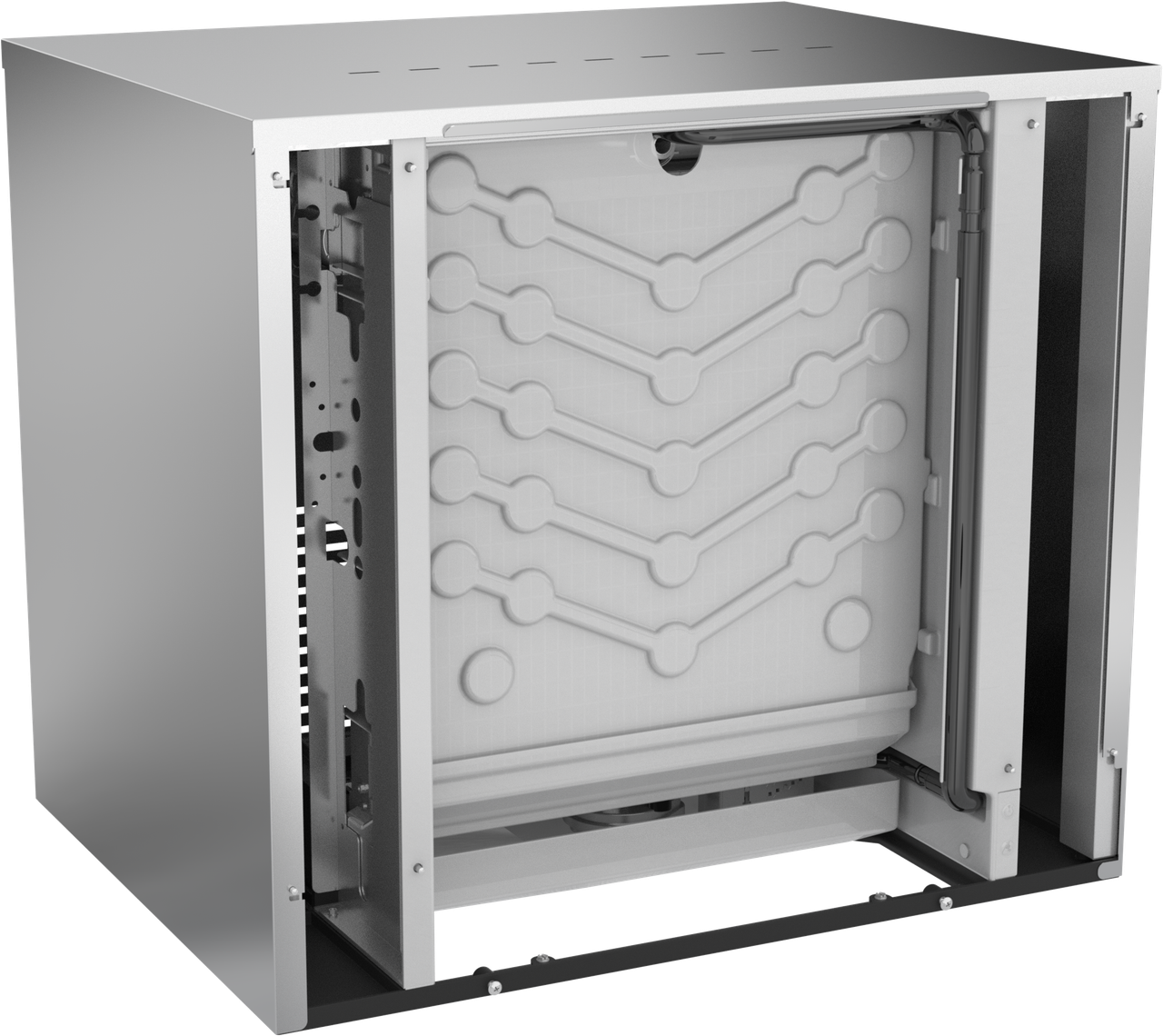 Ice-O-Matic CIM0836HR49 modular ice machine head, Elevation Series half cube, interior view