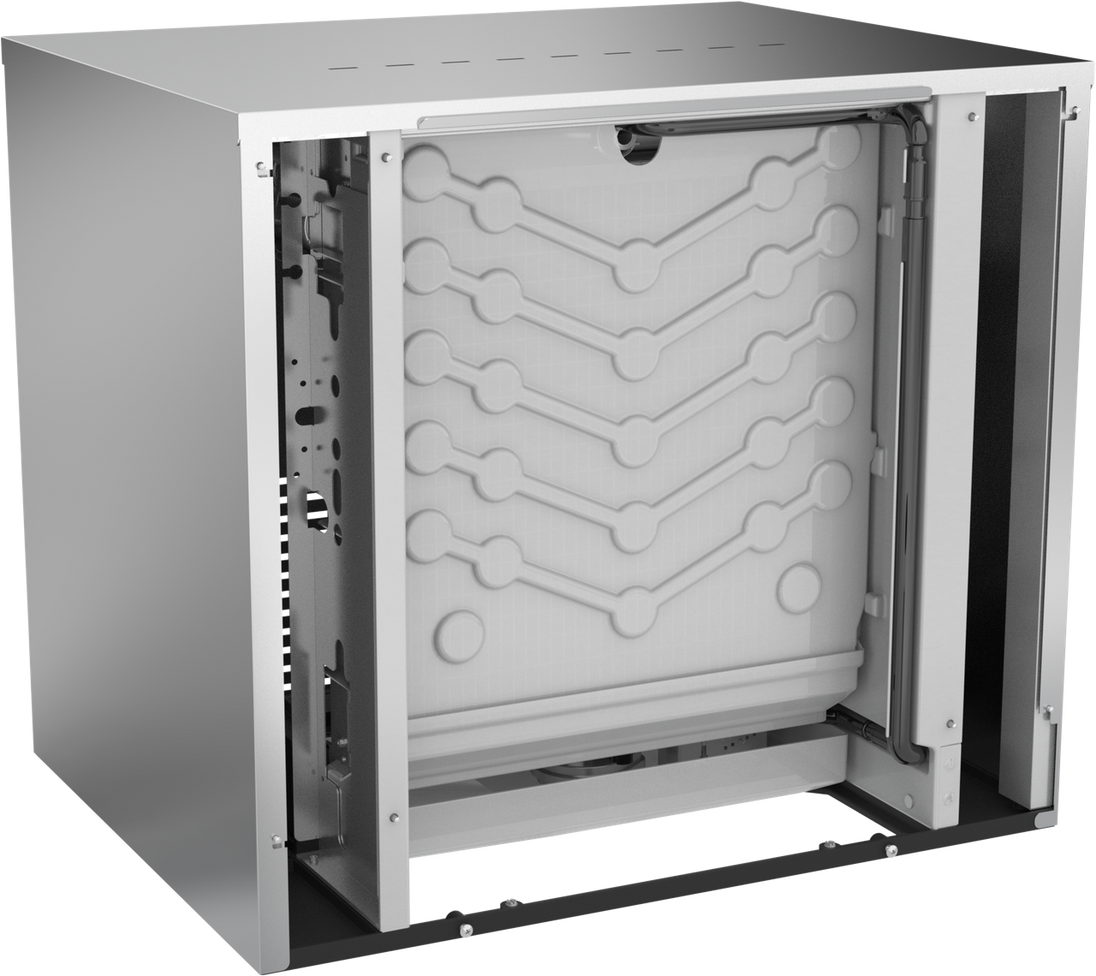 Ice-O-Matic CIM1136FR49 modular ice machine head, Elevation Series full cube, interior view