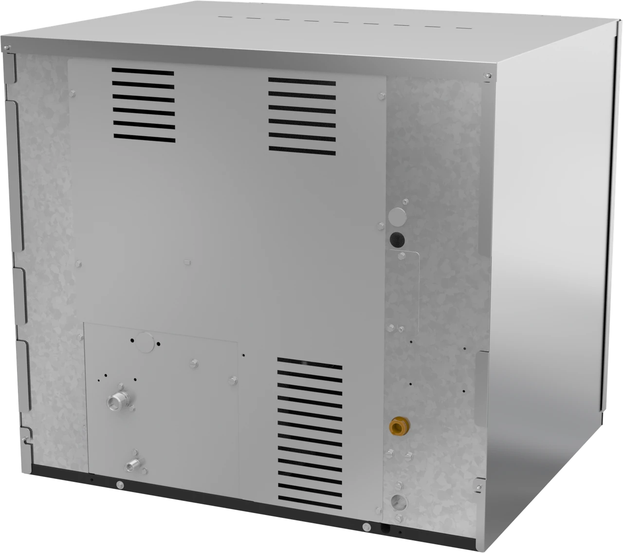 Ice-O-Matic CIM0836HR49 modular ice machine head, Elevation Series half cube, rear left view