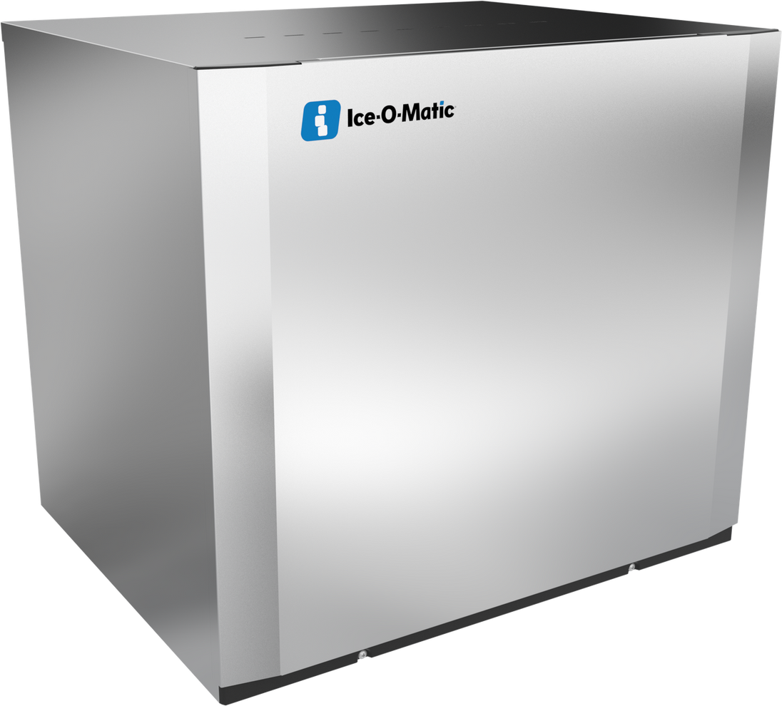 Ice-O-Matic CIM1136HW90 modular ice machine head, Elevation Series half cube, front view