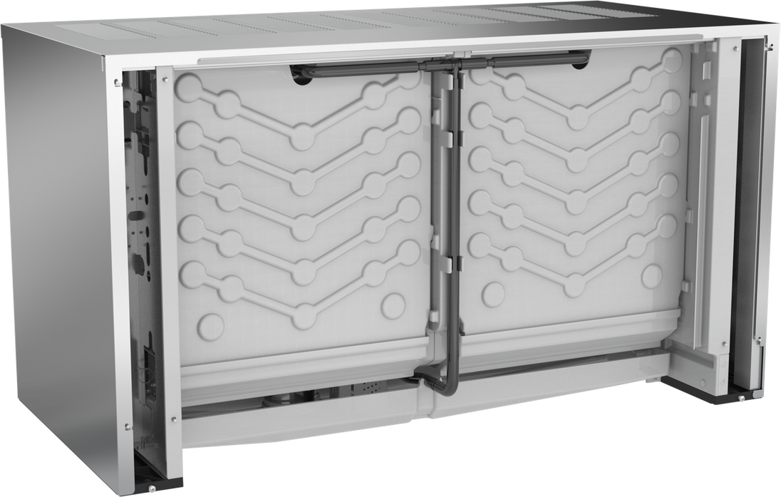Ice-O-Matic CIM1447FA modular ice machine head, full cube, interior view