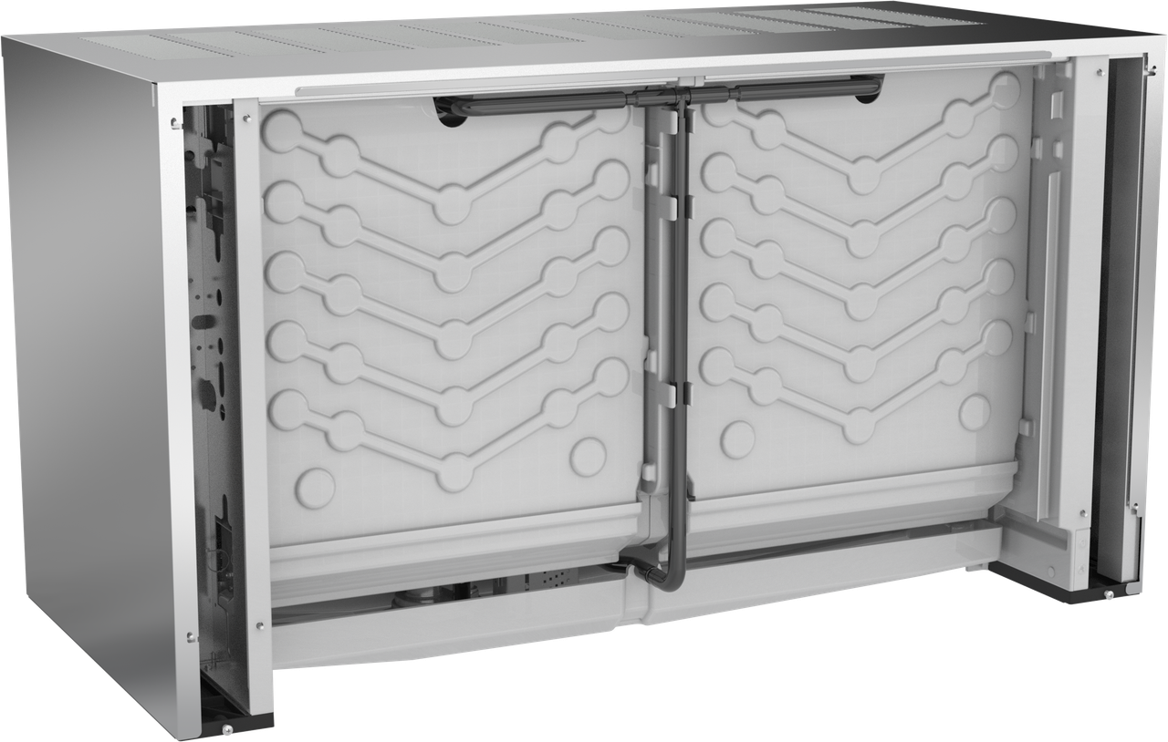 Ice-O-Matic CIM1447FA modular ice machine head, full cube, interior view