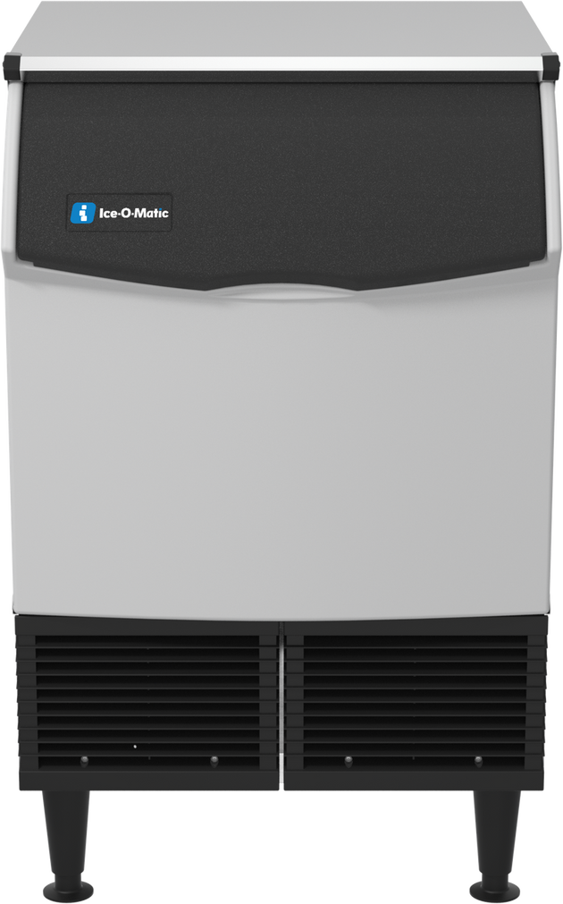 Ice-O-Matic CIMU220FA90 self-contained undercounter ice machine, full cube, front view