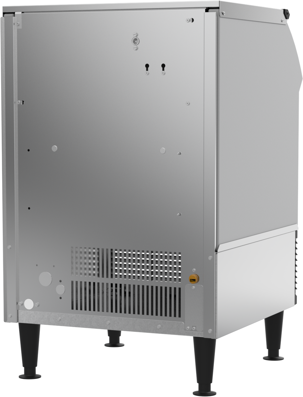 Ice-O-Matic CIMU220FA90 self-contained undercounter ice machine, full cube, rear left view