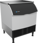 Ice-O-Matic CIMU300HA90 self-contained undercounter ice machine, half cube, angled view