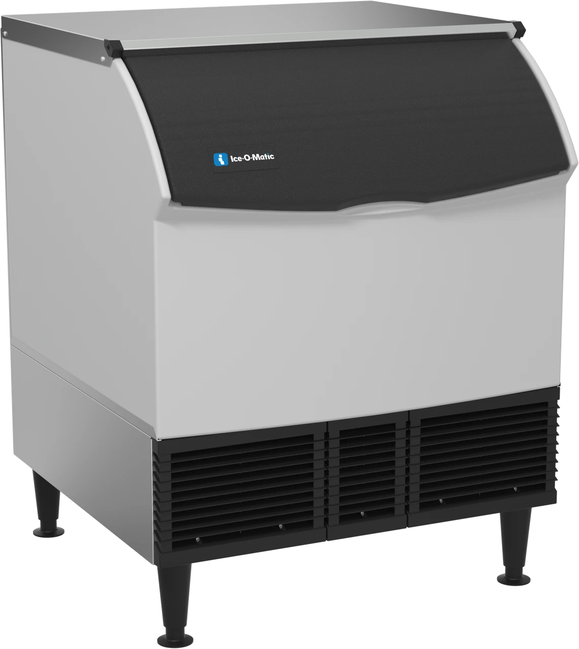 Ice-O-Matic CIMU300FA90 self-contained undercounter ice machine, full cube, left view