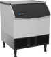 Ice-O-Matic CIMU300FA90 self-contained undercounter ice machine, full cube, left view