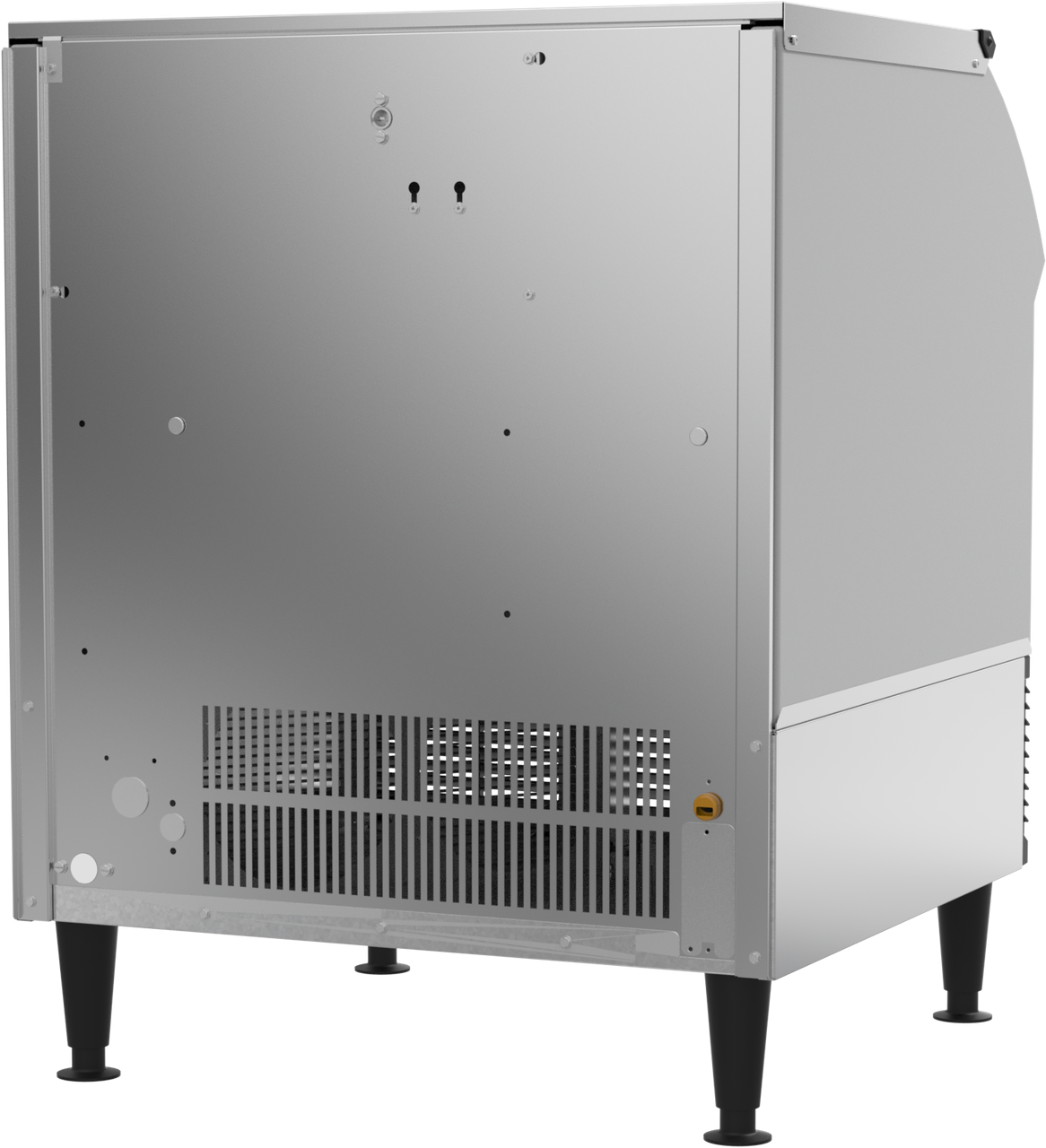 Ice-O-Matic CIMU300FA90 self-contained undercounter ice machine, full cube, rear left view