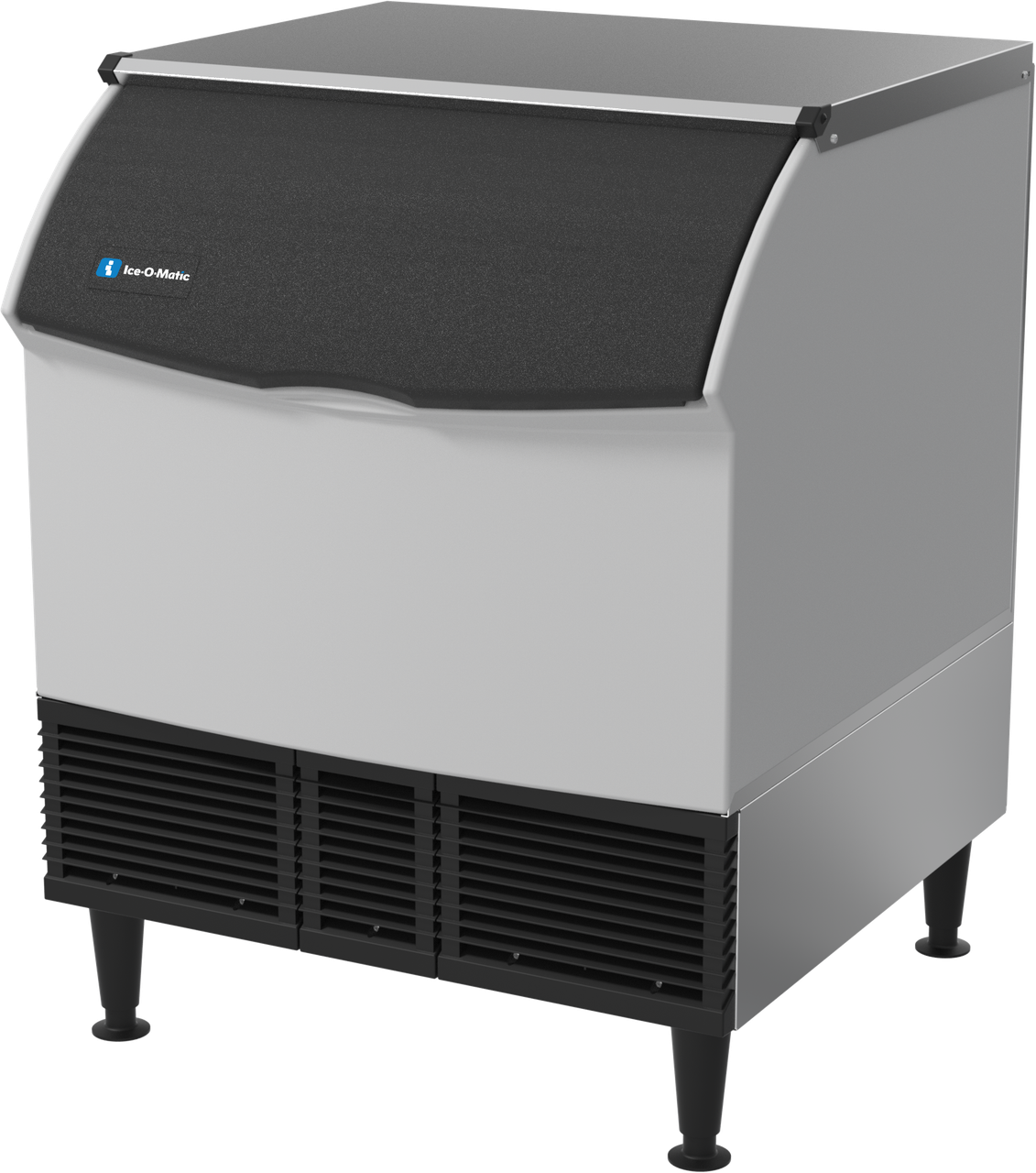 Ice-O-Matic CIMU300FA90 self-contained undercounter ice machine, full cube, right view