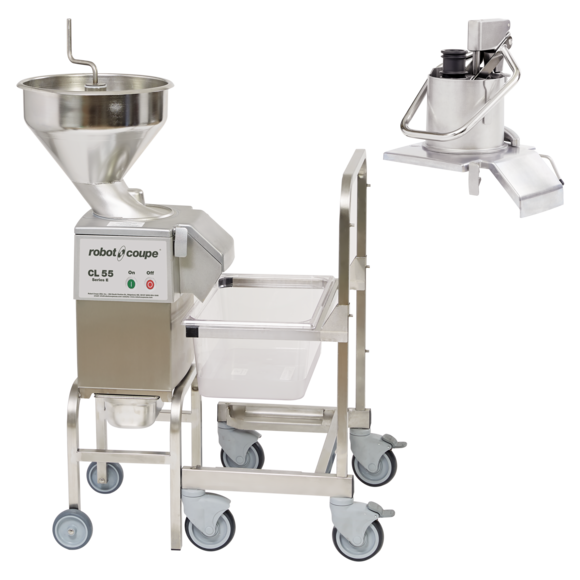 Robot Coupe CL55WS floor vegetable preparation machine workstation with mobile prep cart