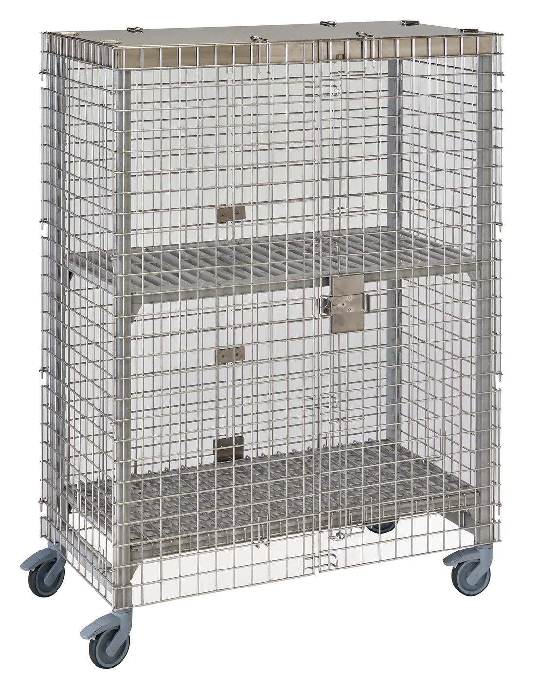 Cambro CPMU244867SUPKG mobile full wrap security cage Speckled Gray