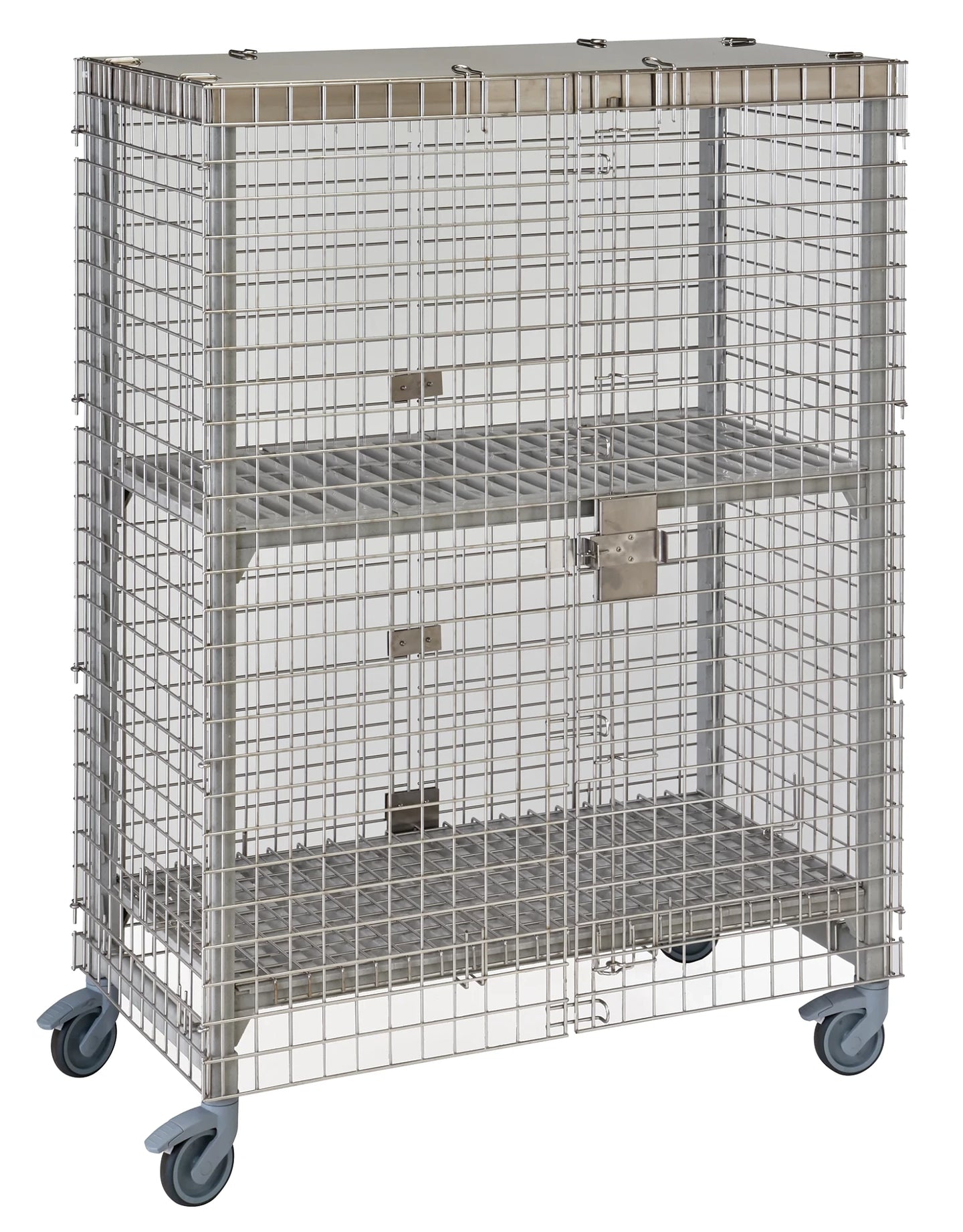 Cambro CPMU244867SUPKG mobile full wrap security cage Speckled Gray