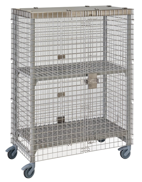 Cambro CPMU244867SUPKG mobile full wrap security cage Speckled Gray