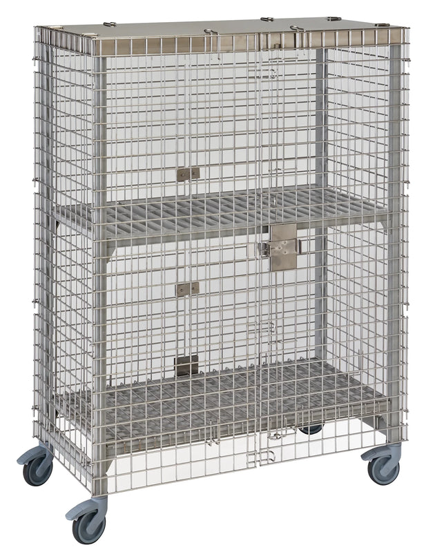 Cambro CPMU244867SUPKG mobile full wrap security cage Speckled Gray
