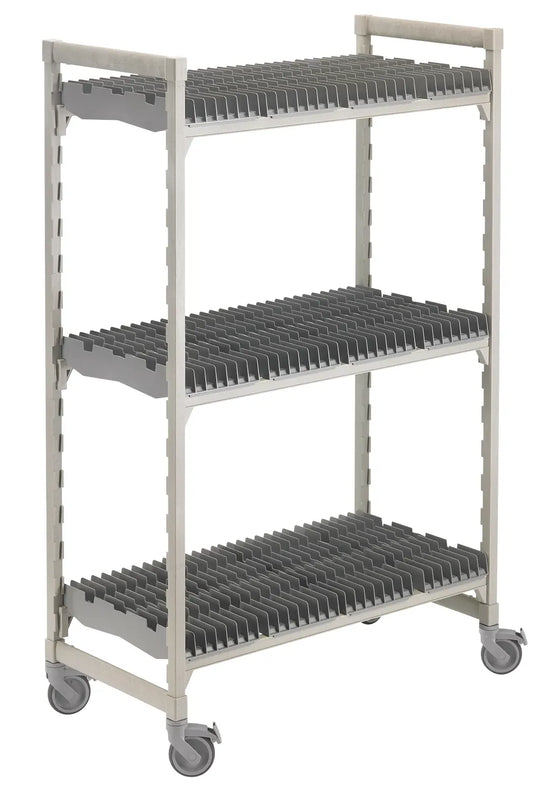 Cambro CPMU246075DRPKG mobile vertical drying rack Speckled Gray