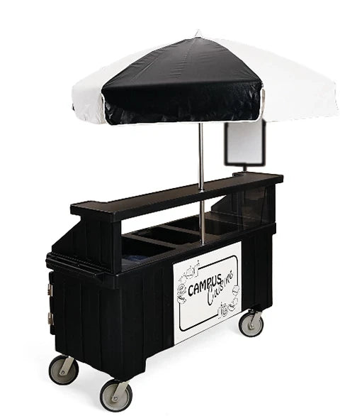 Cambro CVC72110 Camcruiser vending cart two-well Black