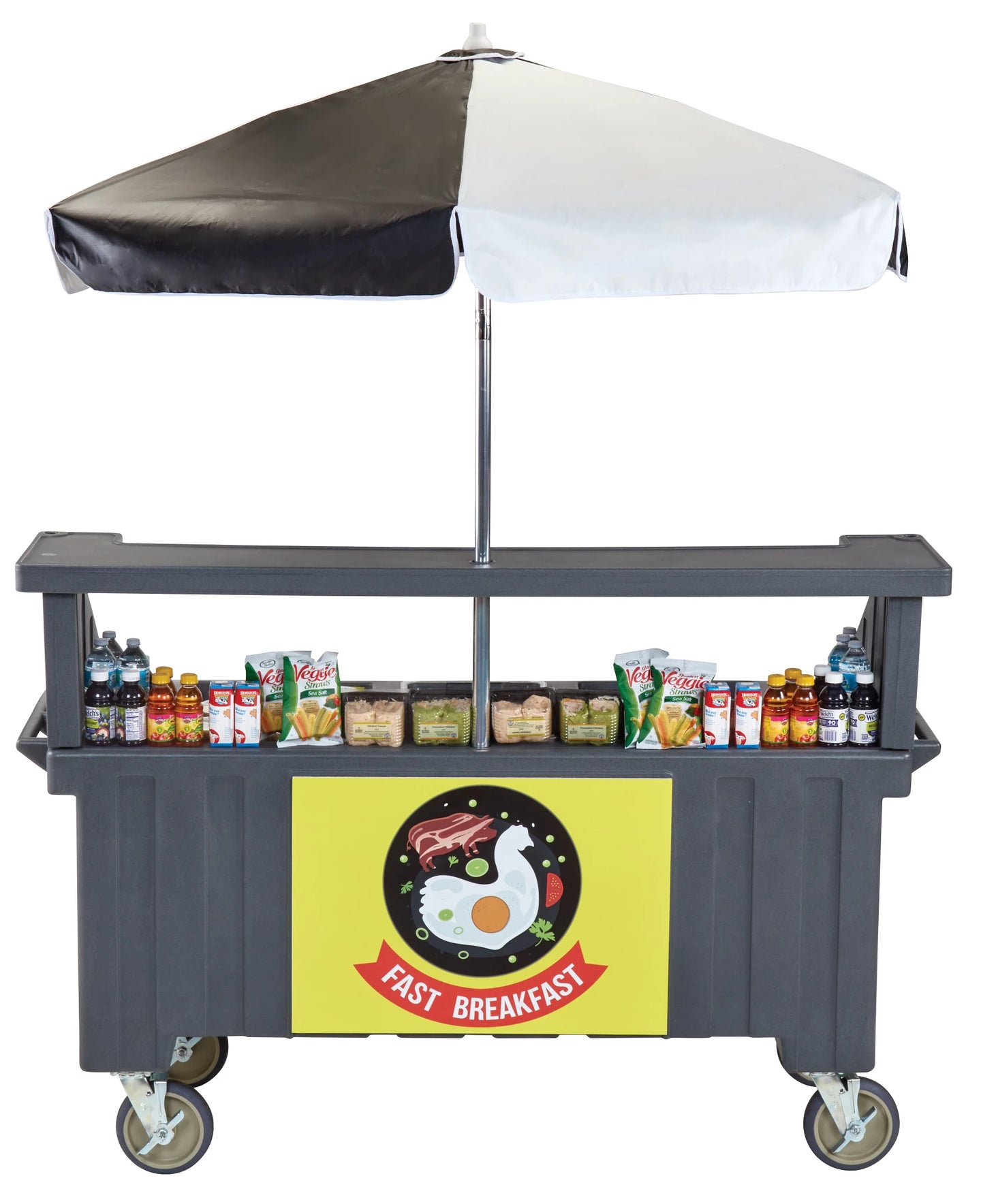 Cambro CVC72191 Camcruiser vending cart two-well Granite Gray