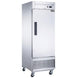 Dukers D28F single solid door bottom mount reach-in freezer, stainless steel