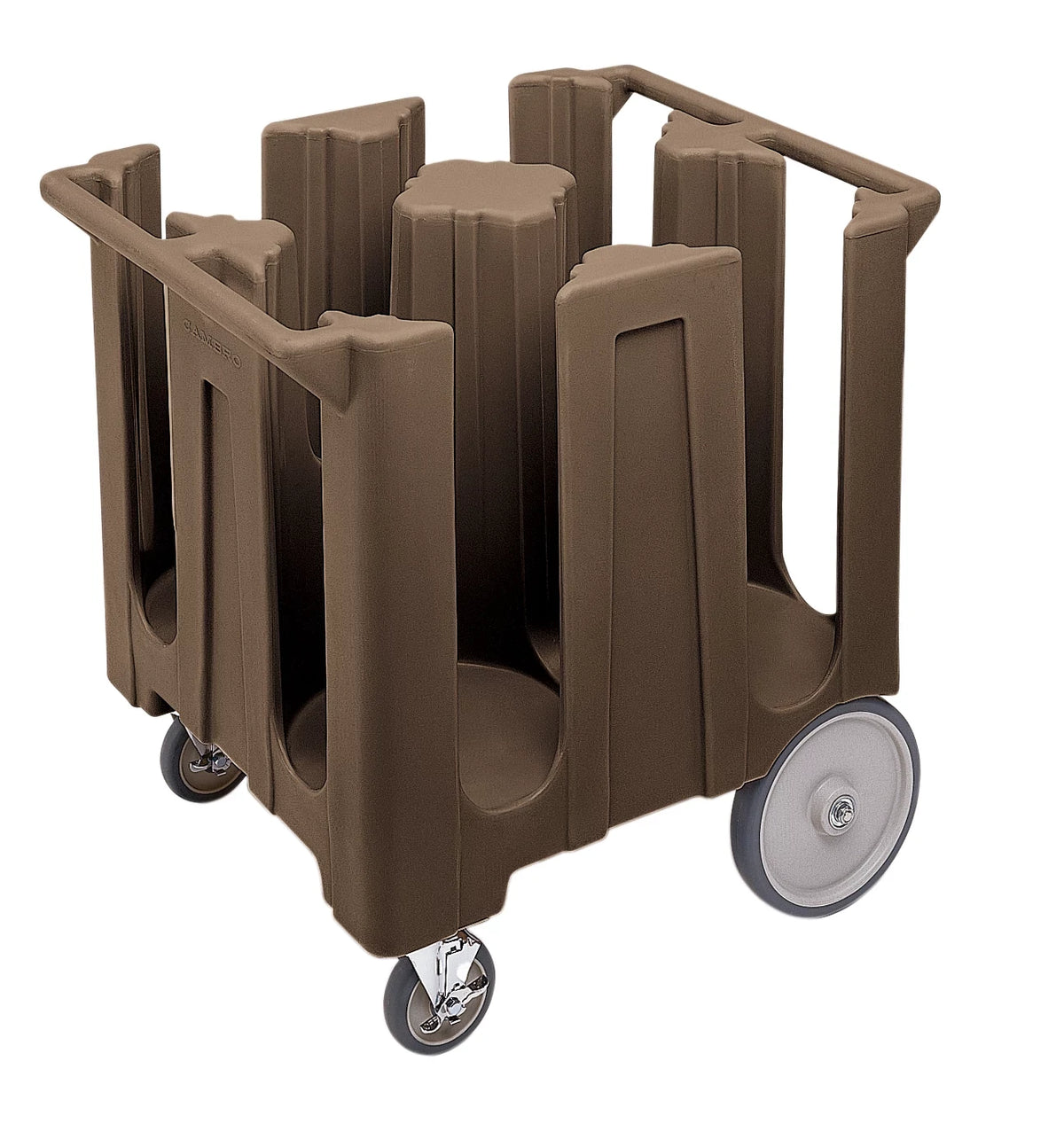 Cambro DC1225131 12-1/4 inch 4-column dark brown poker chip dish cart
