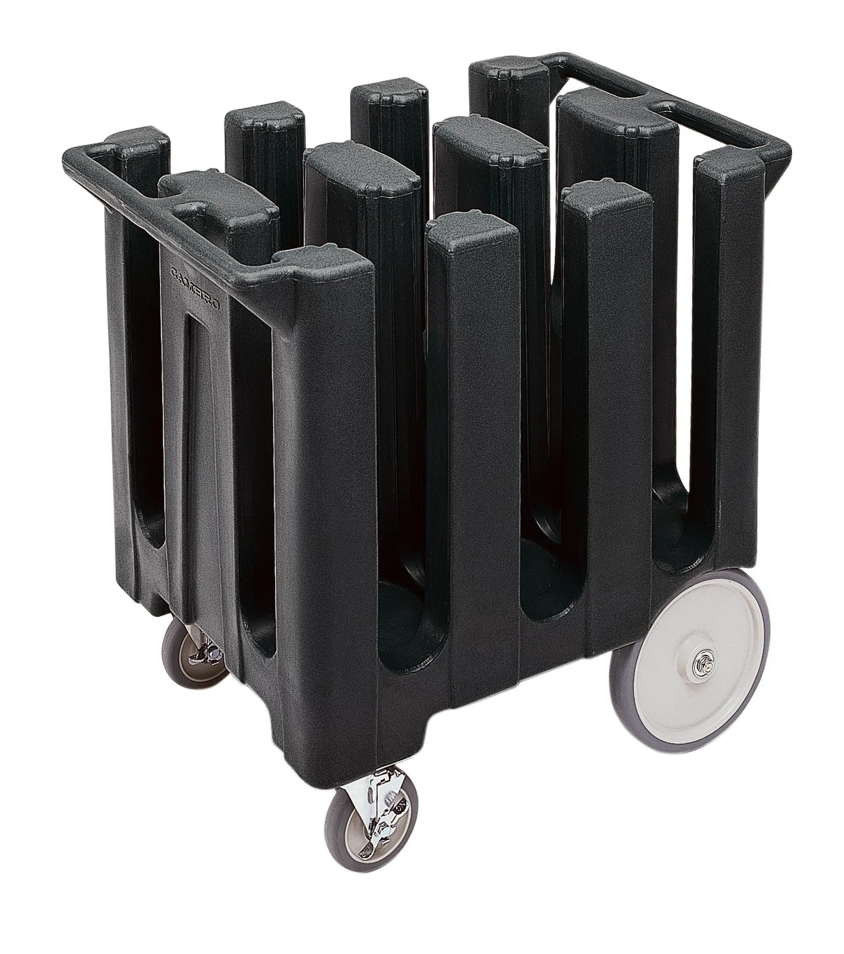 Cambro DC700110 7 inch 6-column black poker chip dish cart