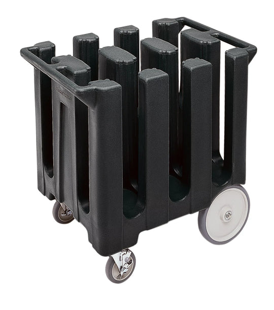 Cambro DC700110 7 inch 6-column black poker chip dish cart